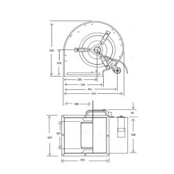 SONOBOX BOIS 75X75CM 7000M3/H 2 ENTREES 250  SORTIE 450 MM