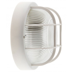 Elexity - Hublot rond 100w à vis IP44 classe 2 avec grille de protection