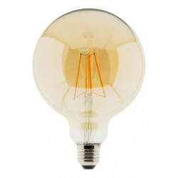 Elexity - Ampoule LED filament Globe ambré 125mm 7W E27 2500K 720lumens