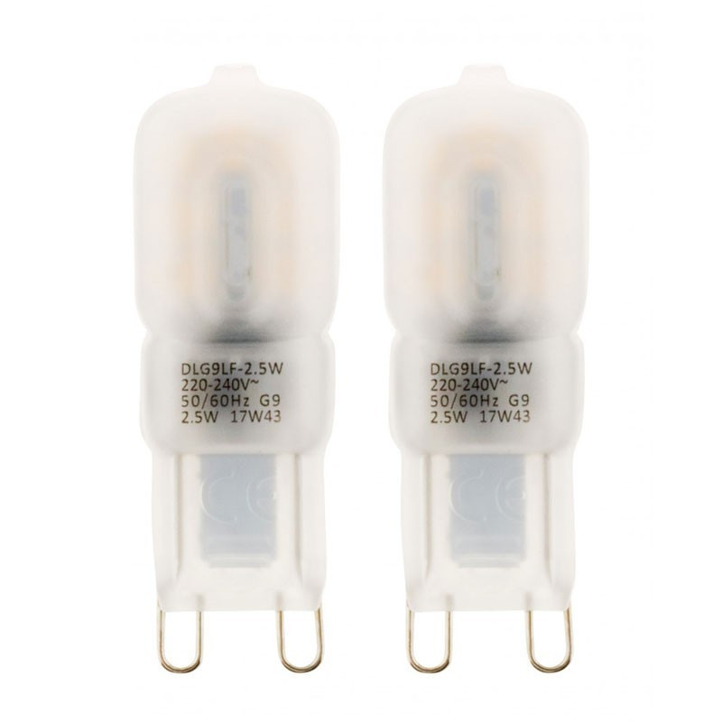 Lot de 2 ampoules LED Pépite G9 2.5W 2700K 200 Lumens Elexity