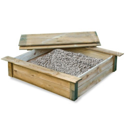 Tuindeco - Bac à sable carré en bois - 100 X 100 cm