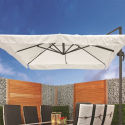 Tuindeco - Parasol Brest blanc cassé 360°