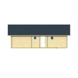Tuindeco - Chalet bois massif 68,10 m² - 92mm - Qualité résidentielle - Finn