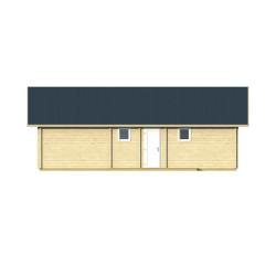Tuindeco - Chalet bois massif 68,10 m² - 92mm - Qualité résidentielle - Finn