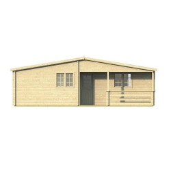 Tuindeco - Chalet bois massif 76,3 m² - 70mm - Qualité résidentielle - Azores