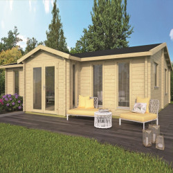 Tuindeco - Chalet bois massif  57,8 m² - 70mm - Qualité résidentielle - Mullingar