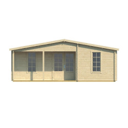 Tuindeco - Chalet bois massif 25,2 m² - 70mm - Qualité résidentielle - Ollie