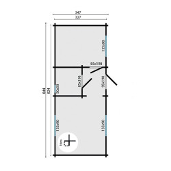 Tuindeco - Chalet bois massif 24 m² - 70mm - Qualité résidentielle - Ava