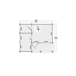 Tuindeco - Chalet bois massif 28,40 m² - 70mm - Qualité résidentielle - Edelweiss