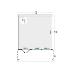 Tuindeco - Chalet bois massif 33m² - 70mm - Qualité résidentielle - Rune