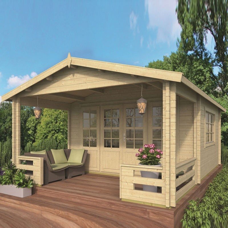 Tuindeco - Chalet bois massif 21.80m² - 58mm - Qualité résidentielle - Nottingham