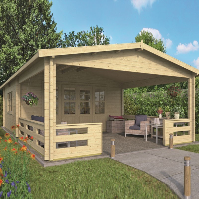 Tuindeco - Chalet bois massif 27m² - 58mm - Qualité résidentielle - Sheffield