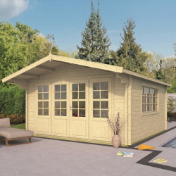 Tuindeco - Chalet bois massif 17,6m² - 58mm - Qualité résidentielle - Derby