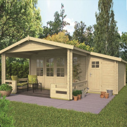 Tuindeco - Chalet bois massif 13,4m² - 58mm - Qualité résidentielle - Coventry