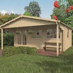 Tuindeco - Chalet bois massif 20,7 m² - 58mm - Qualité résidentielle -Torsten