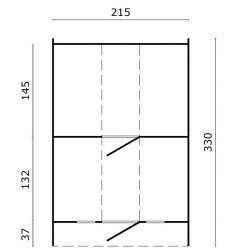 Tuindeco - Chalet bois massif  7 m² - 28 / 42 mm - Camping Barrel