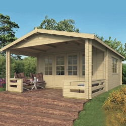 Tuindeco - Chalet bois massif 26,8 m² - 58 mm - Ipswich