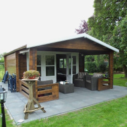 Tuindeco - Chalet bois massif 26,8 m² - 58 mm - Ipswich