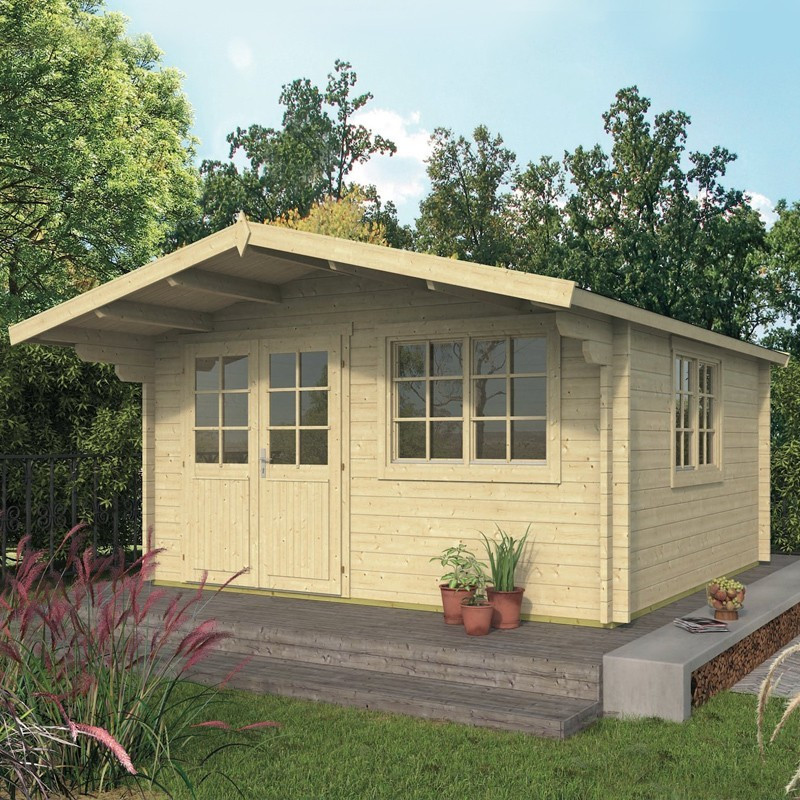 Tuindeco - Chalet bois massif 16 m² - 45 mm - Inge