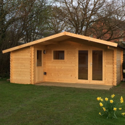 Tuindeco - Chalet bois massif 16 m² - 44 mm - Wolfgang