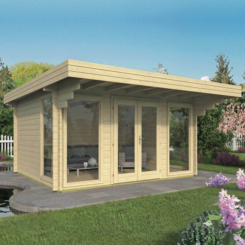 Tuindeco - Chalet bois massif 13,1 m² - 45 mm - Lory