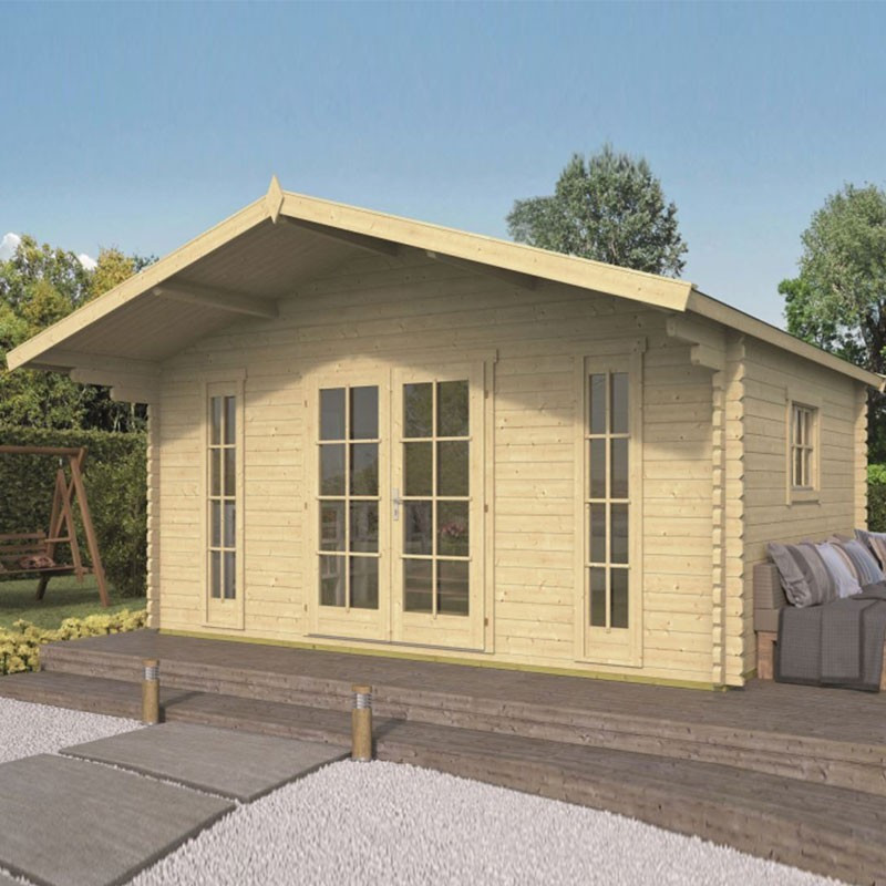 Tuindeco - Chalet bois massif 16,5 m² - 45 mm - Gustav