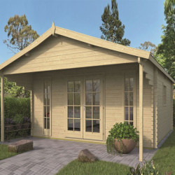 Tuindeco - Chalet bois massif 22 m² - 45 mm - Emiel