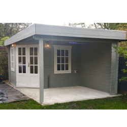 Tuindeco - Chalet bois massif 12,8 m² - 28mm - Stig