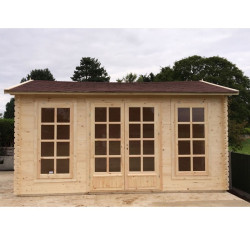 Tuindeco - Chalet bois massif 14,3 m² - 28 mm - Arne