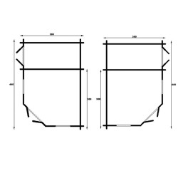 Tuindeco - Cabane d'angle bois massif 7,8 + 3,6 m² - 28 mm - Sigrid