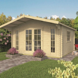 Tuindeco - Chalet bois massif - 45 mm - Laula - 21 m² au vent compris