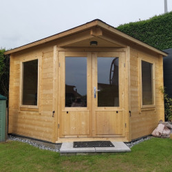 Tuindeco - Cabane d'angle bois massif 7,8 m² - 40 mm - Emma