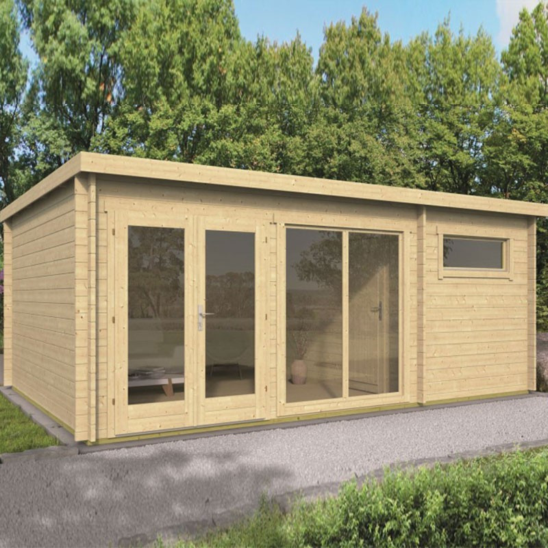 Tuindeco - Chalet bois massif - 21 m² - Madrier 40 mm -  Flow