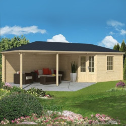 Tuindeco - Chalet bois massif 48 m² - 58 mm - Lone