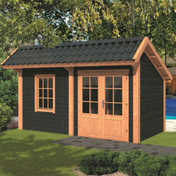 Tuindeco - Bâtiment modulaire pour jardin Bergen L type 4 - Noir