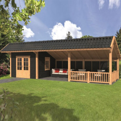 Tuindeco - Bâtiment modulaire pour jardin Bergen XL type 8 - Noir