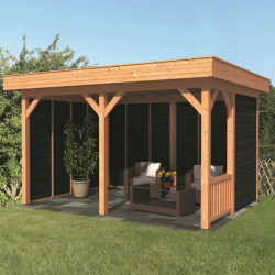 Tuindeco - Bâtiment modulaire pour jardin Oslo L type 3 - Paroi noir