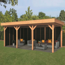 Tuindeco - Bâtiment modulaire pour jardin Oslo L type 6 - Paroi noir