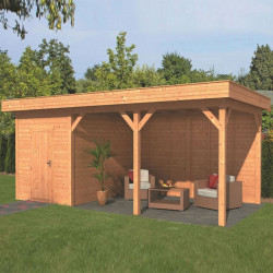 Tuindeco - Bâtiment modulaire pour jardin Oslo L type 7 - Paroi naturel