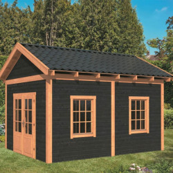 Tuindeco - Bâtiment modulaire pour jardin Hamar XL type 4 - Paroi noir