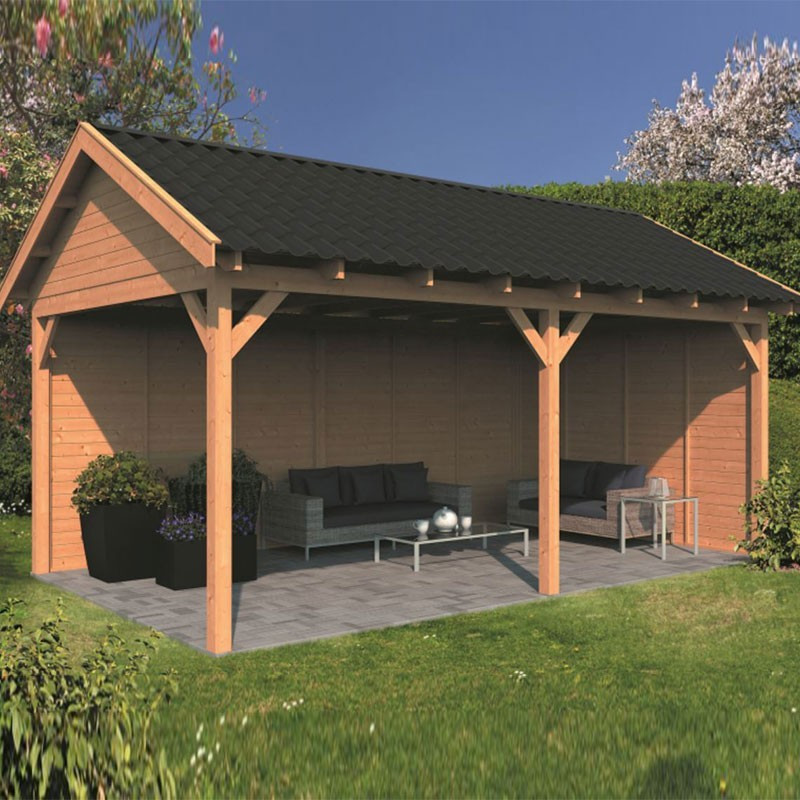 Tuindeco - Bâtiment modulaire pour jardin Hamar XL type 2 - Paroi naturel