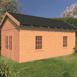 Tuindeco - Bâtiment modulaire pour jardin Hamar XL type 4 - Paroi naturel