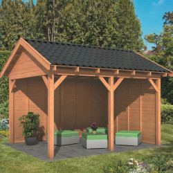 Tuindeco - Bâtiment modulaire pour jardin Hamar L type 2 - Paroi naturel