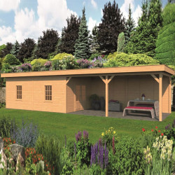 Tuindeco - Bâtiment modulaire pour jardin Oslo XL type 11 - Paroi naturel