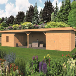 Tuindeco - Bâtiment modulaire pour jardin Oslo XL type 12 - Paroi naturel