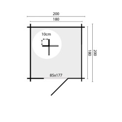 Tuindeco - Cabanon bois massif  3,2m² - 28mm -  Richard