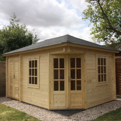 Tuindeco - Annexe en bois massif 11,4 m² - 44mm - Agnes