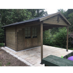 Tuindeco - Chalet bois massif 6,8 m² - 28 mm - Georg