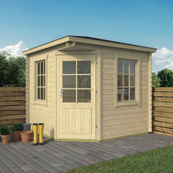 Tuindeco - Cabane d'angle bois massif 5,3 m² - 28 mm - Jos