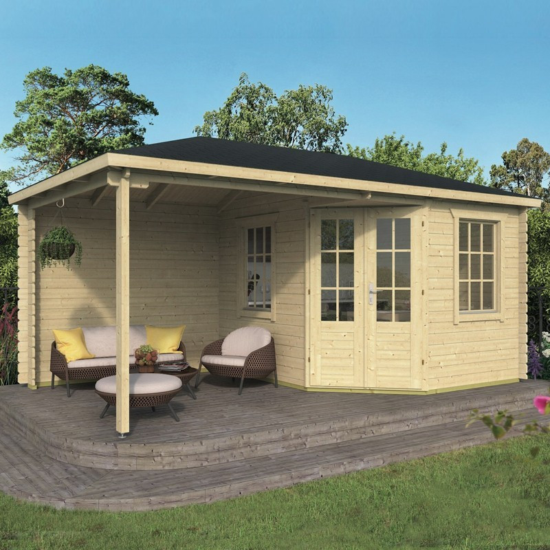 Tuindeco - Chalet bois massif 12,8 m² - 28 mm - Kennet